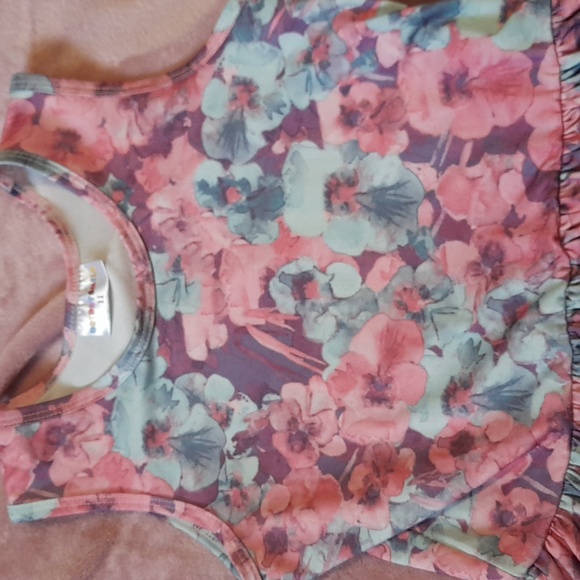 Dot dot smile floral pink dress twirl comfortable tank sleeveless size 11 used - Picture 6 of 9